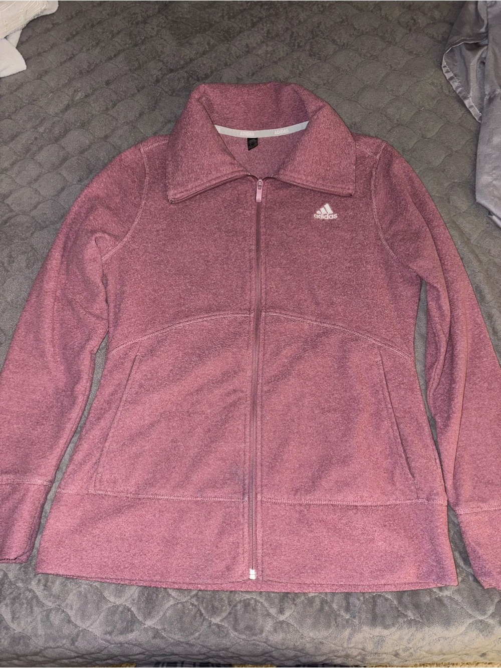 adidas Women's Mauve Full-Zip Utility Jacket